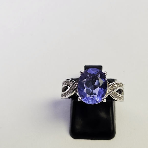 Color Change Fluorite & White Zircon in Sterling Silver Size 7! 😍 - Picture 6 of 8